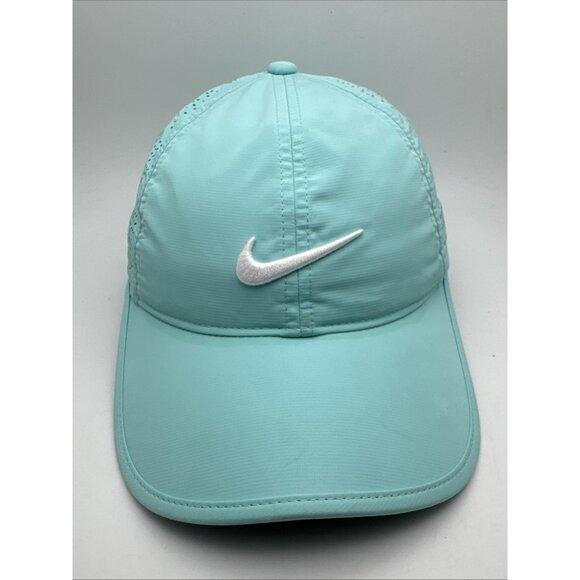 Nike Hat Cap Strap Back Featherlight Dri-FIT Blue Running Athletic One Size Mens - Picture 1 of 5